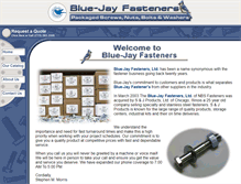 Tablet Screenshot of bluejayfasteners.com